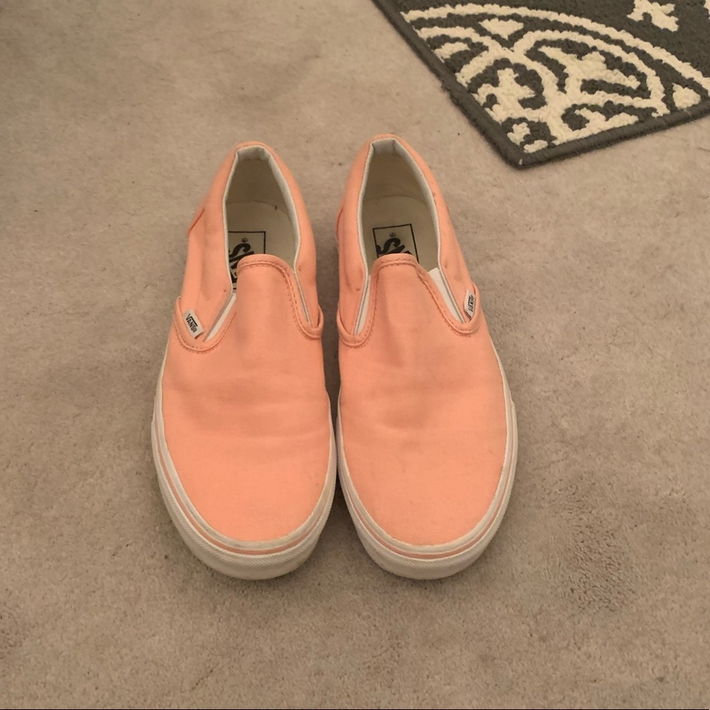 Peach Slip On Vans